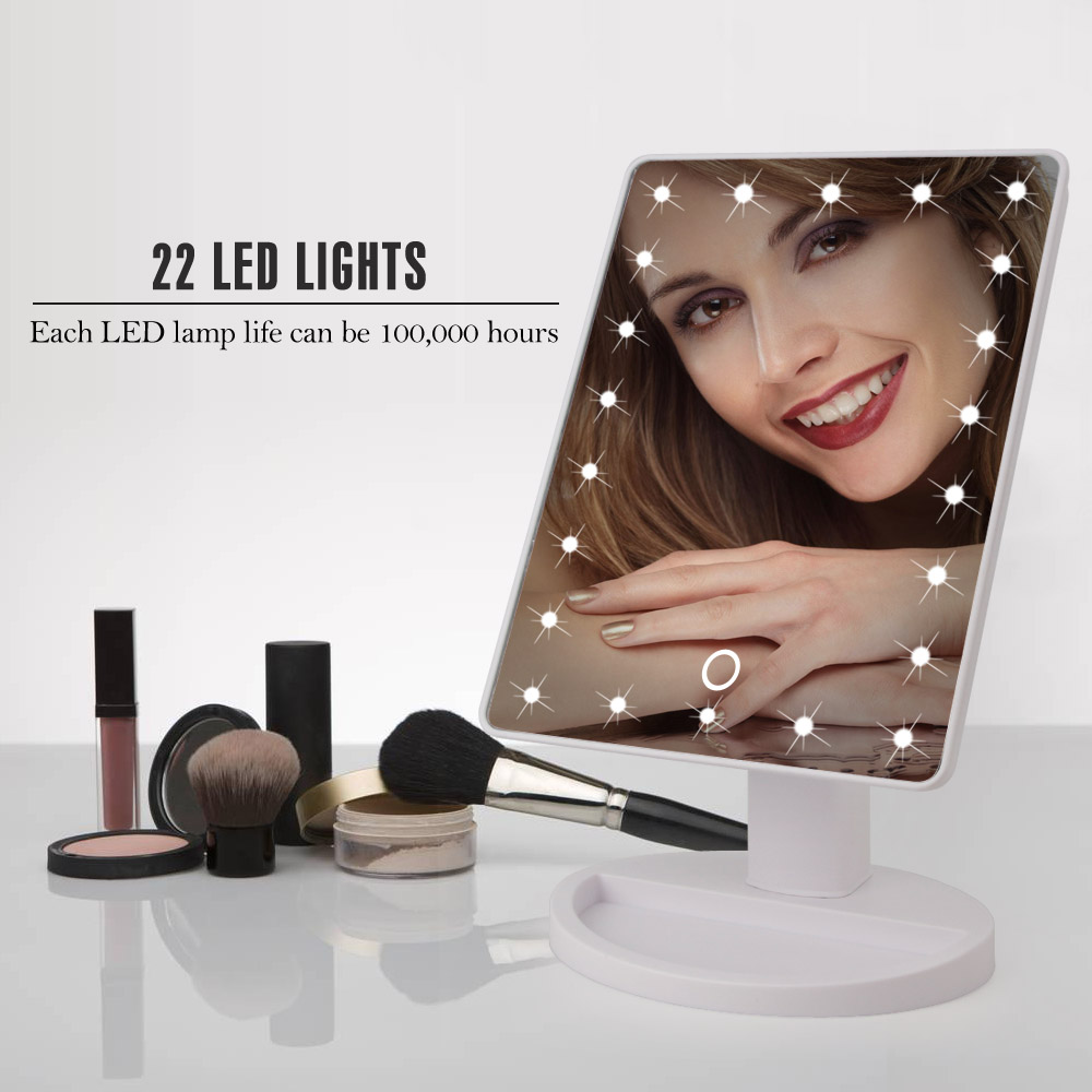 Special Offer Vanity Makeup Mirror 16/22 LED Light Touch Screen Beauty Adjustable Countertop Cosmetics 10x Magnifying Mirror