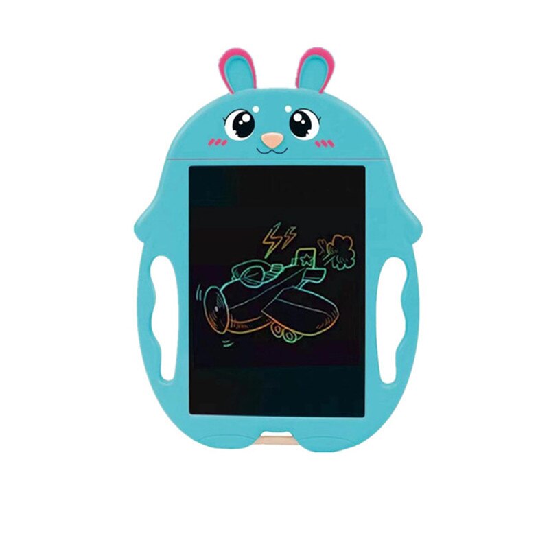 Tablette de dessin animé colorée pour enfants, tableau d&#39;écriture d&#39;animaux, écran LCD de 9 pouces, jouets éducatifs pour filles: Blue Rabbit