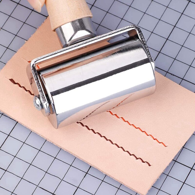 Rodillo para laminar pegamento de cuero, rodillo para Borde de prensa, herramientas de platina para manualidades DIY (26mm + 60mm), paquete de 2 unidades