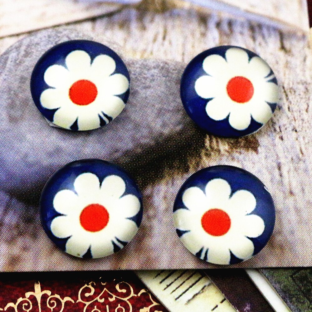 Di nuovo Modo 20pcs 12 millimetri Handmade Photo Vetro Cabochon (E2-45)