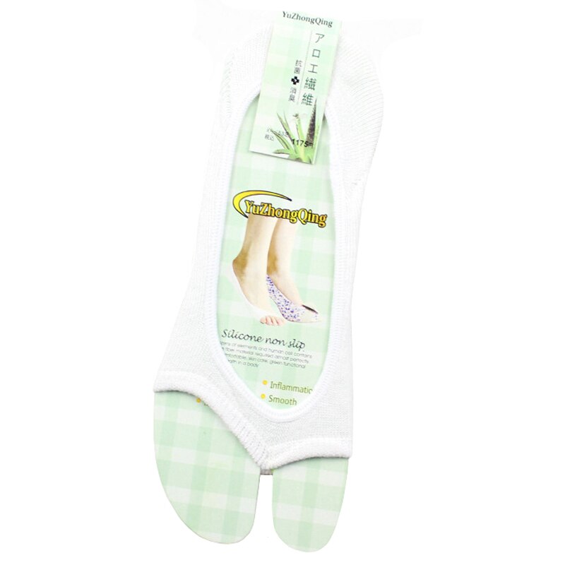 Calcetines invisibles de algodón antideslizantes para mujer, medias tobilleras de Color sólido, para verano, , CC8945: white