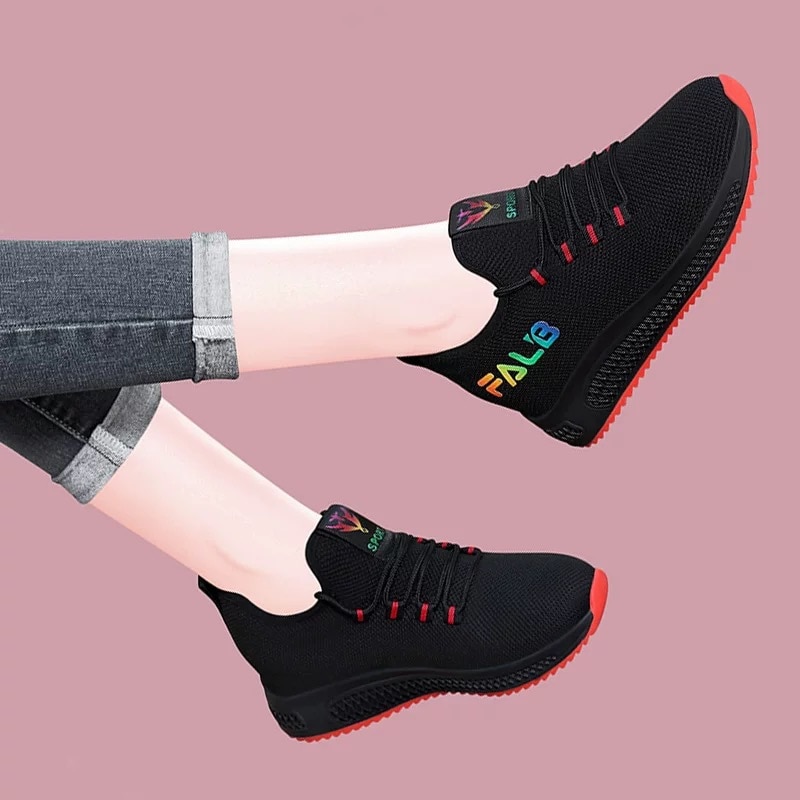 printemps et automne chaussures pour femmes coréennes tout-match chaussures décontractées chaussures de sport chaussures maille chaussures femme étudiant chaussures