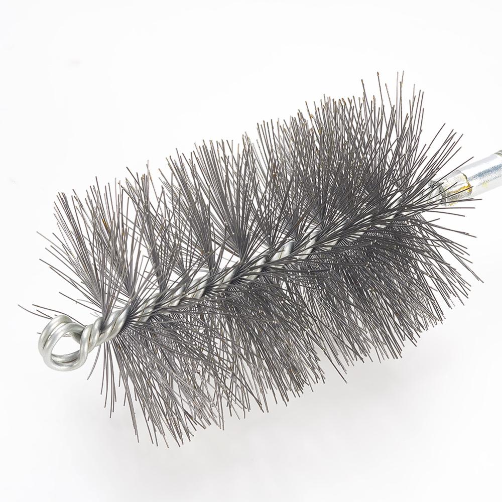 2pcs/5pcs 12mm Thread Wire Brush Metal Handle 18~80mm Brush Working Diameter Steel Wire Pipe Tube Cleaning Chimney Brush Kit