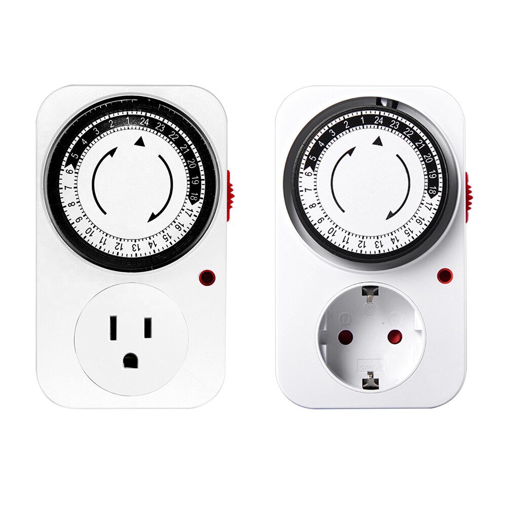 Mechanical Energy Saving Timer Switch Kitchen Power Timer Outlet Time Controller 24 Hours Cyclic Timing Socket for Household