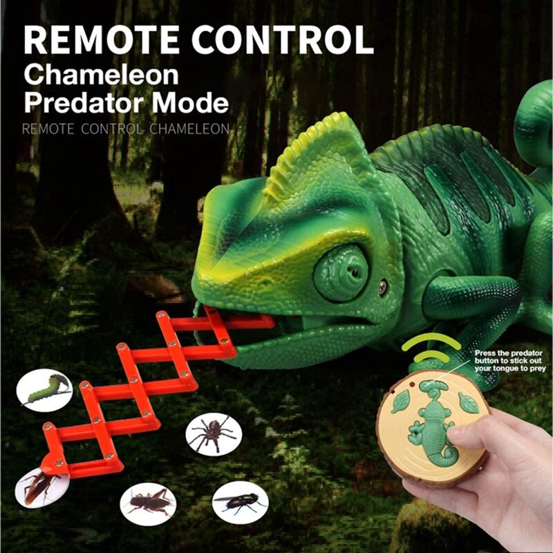 Juguete del camaleón con Control remoto para niños y adultos, juguete del camaleón con infrarrojos