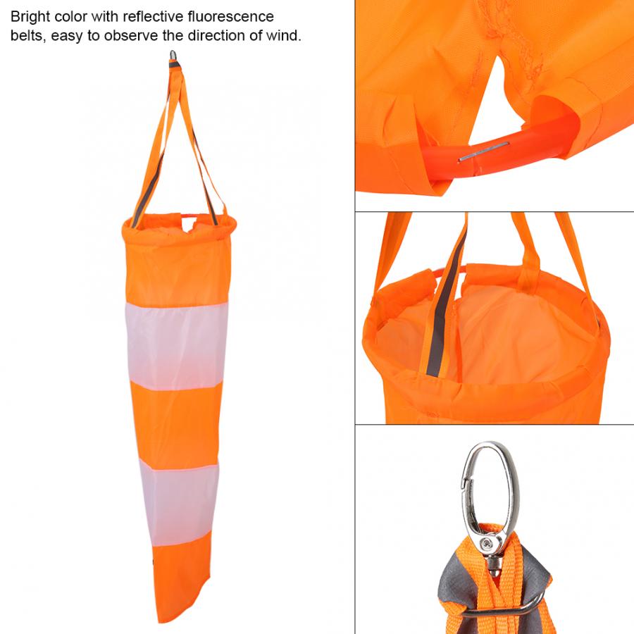 Nylon Airport Windsock -stop Outdoor Wind Measurement Sock Bag with Reflective Belt decor