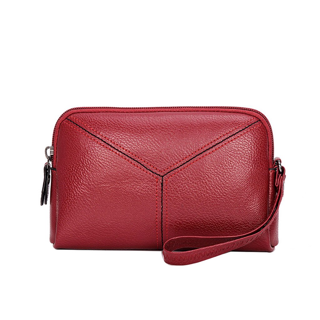 Women Mobile Phone Bag Multi-function Coin Purse Mobile Bag Wallet 711: Red