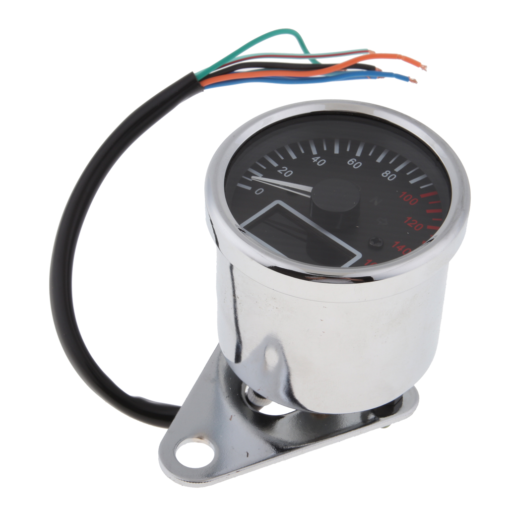 12V LCD Motorcycle Digital Speedometer Odometer Tachometer Gauge