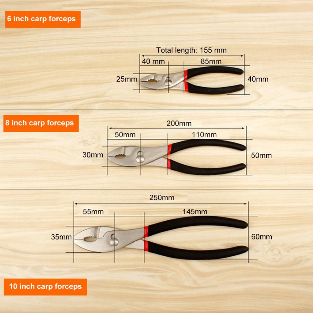 1pcs 6"8"10" Slip Joint Pliers Multifunctional AdjustablePipe Wrench Locking Pliers High-strength steel pliers Hand Tools