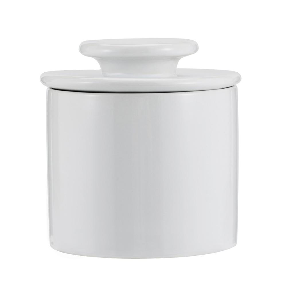 Butter Dish Butter Jar Ceramic Sealed Cheese Storage Butter Keeper Crock Jar For Spices Tank Container Kitchen Storage Bottle: White