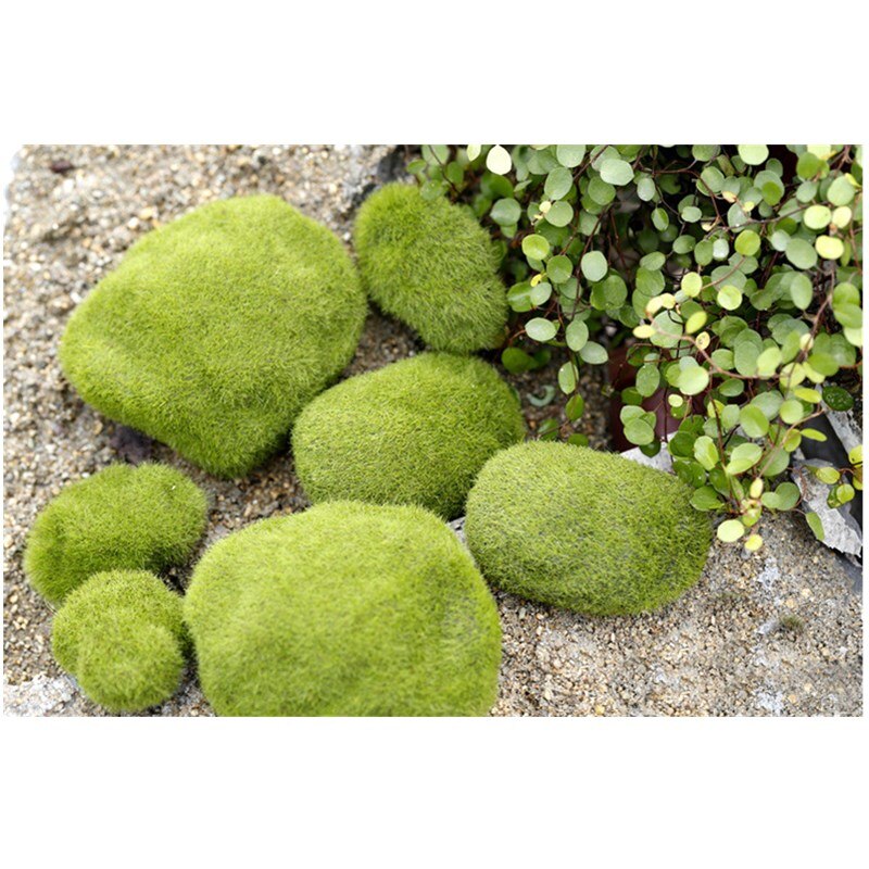 Multi Sizes Artificial Moss Flocking Moss Rock Imitated Stone Simulated Moss Lawn Micro Landscape Decoration DIY Accessories