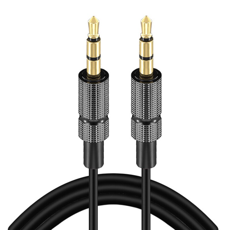 1M/2M/3M Aux Audio Line 3.5Mm Male Naar 3.5Mm Male Audio Kabel stereo Auto Aux Audio Line Openbare Audio Lijn 3.5Mm Digitale Kabels: black / 1M