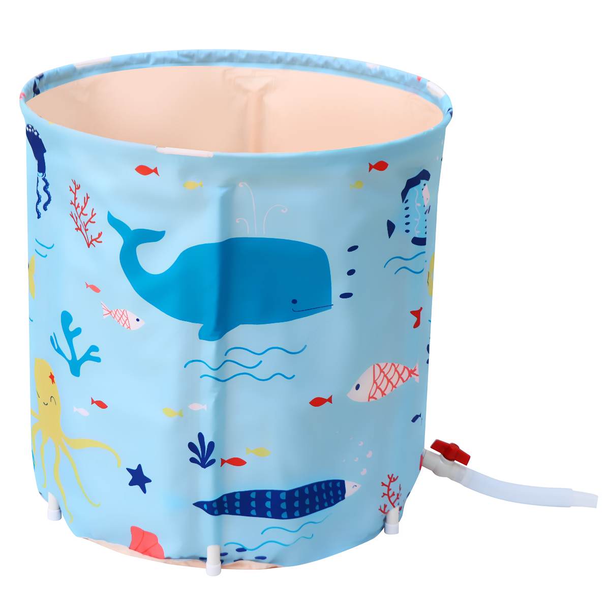 Bañera plegable portátil, cubo grande de baño para adultos, Cubo de baño para bebé, piscina con aislamiento separado, bañera de hidromasaje para baño familiar