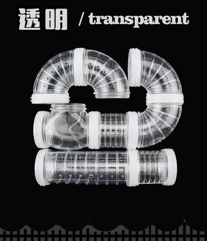 8 stk/sæt diy plast gennemsigtig hamster splejsning rum tunnel legetøj sport legetøj hamster bur tilbehør