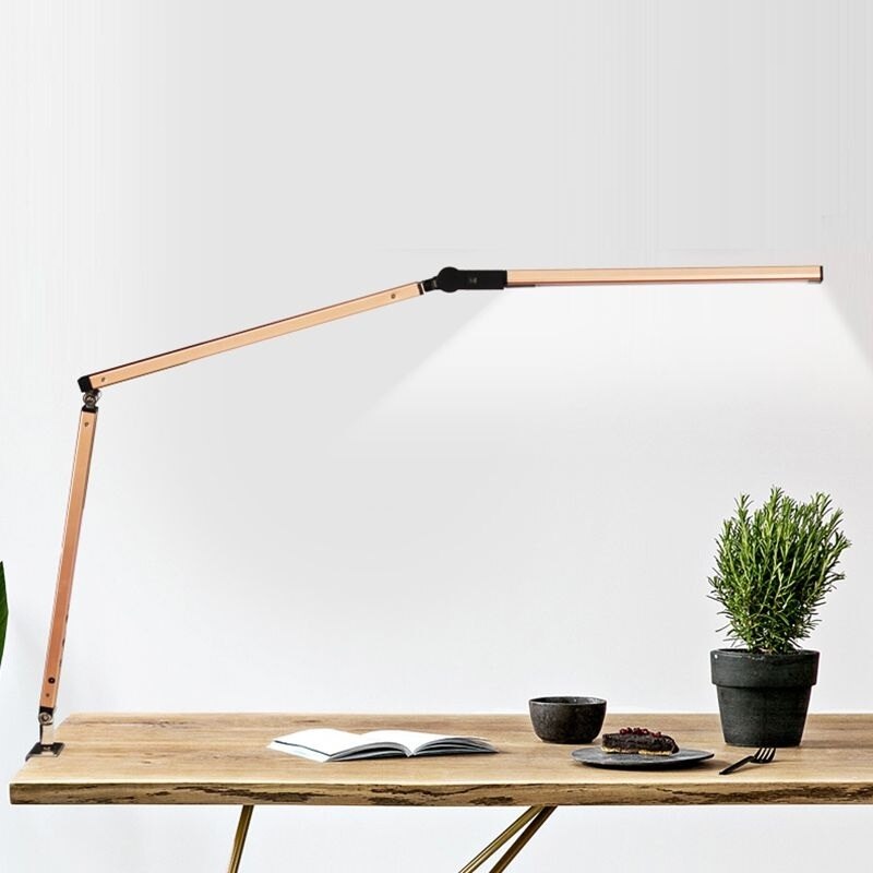 Nouvelle lampe de bureau LED, architecte 8W hautement lampe de Table de bureau balançoire en métal Long bras réglable agrafe sur éclairage de Table luminosité de 3 niveaux