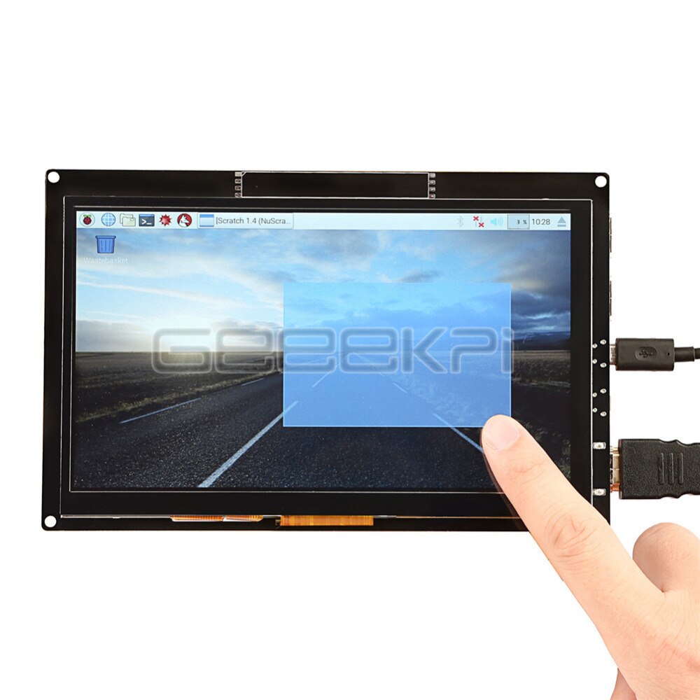 GeeekPi 7 inch 1024*600 Capacitive Touch Screen Monitor Display Free Driver for Raspberry Pi 4 B All Platform,PC,BeagleBoneBlack