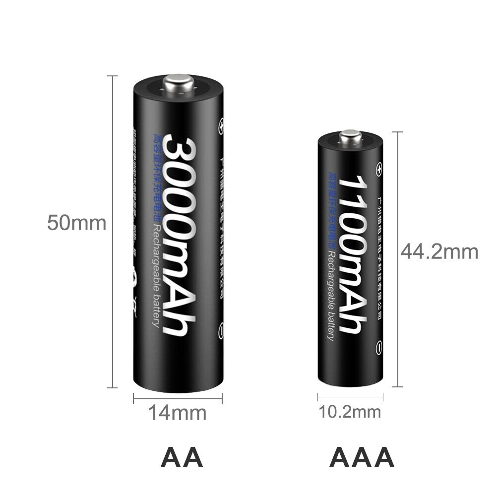 Palo Smart Lcd Batterijlader Voor Ni-Cd Ni 1.2V Aa Aaa Oplaadbare Batterijen + 4 Stuks aa Batterijen + 4 Stuks Aaa Batterijen