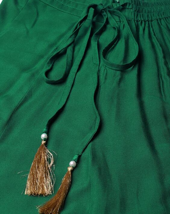 Disfraz de Sarees de la India para mujer, falda de algodón verde, estilo étnico, para baile, primavera y verano,