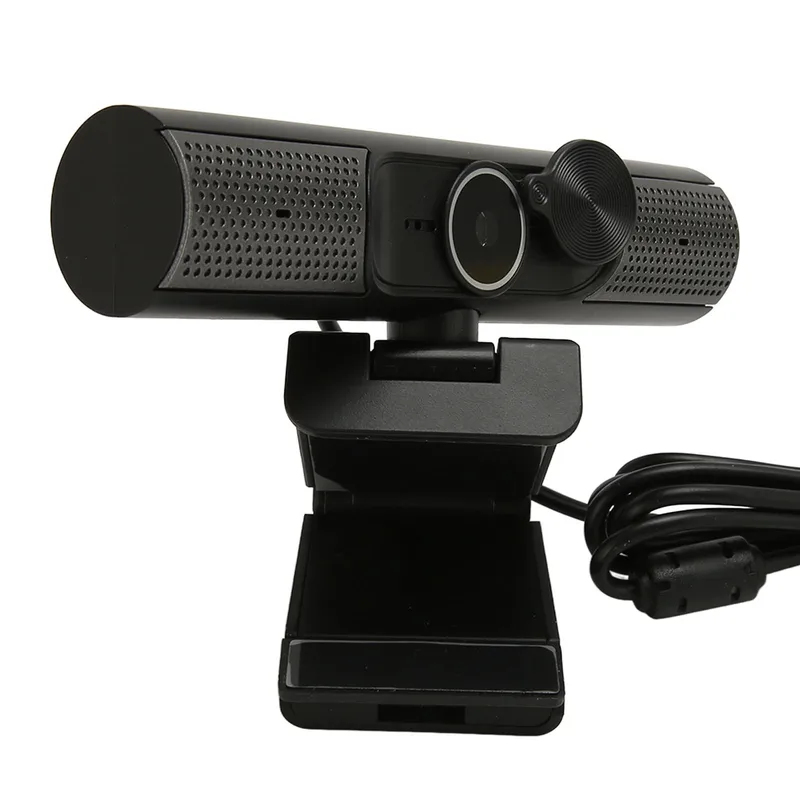 Nova Webcam 4K USB, Webcam 2K 1080P 30fps com Foco Automático, Alto-falante HiFi e Microfone com Redução de Ruído para PC, Câmera para Desktop e Laptop para Videochamadas