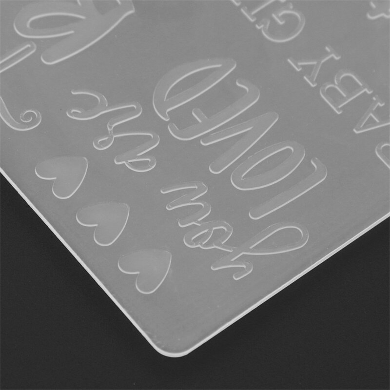 Plantillas de plástico con frases de palabras para niña, carpetas para manualidades en relieve para álbum de recortes DIY y tarjetas de papel, suministros de decoración