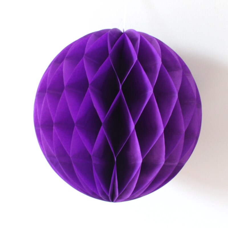 8 " (20cm) 17 farver honeycomb bolde papir lanterner bryllup husholdningsdekorationer supermarkeder shopping markeder udendørs dekoration: Mørke lilla
