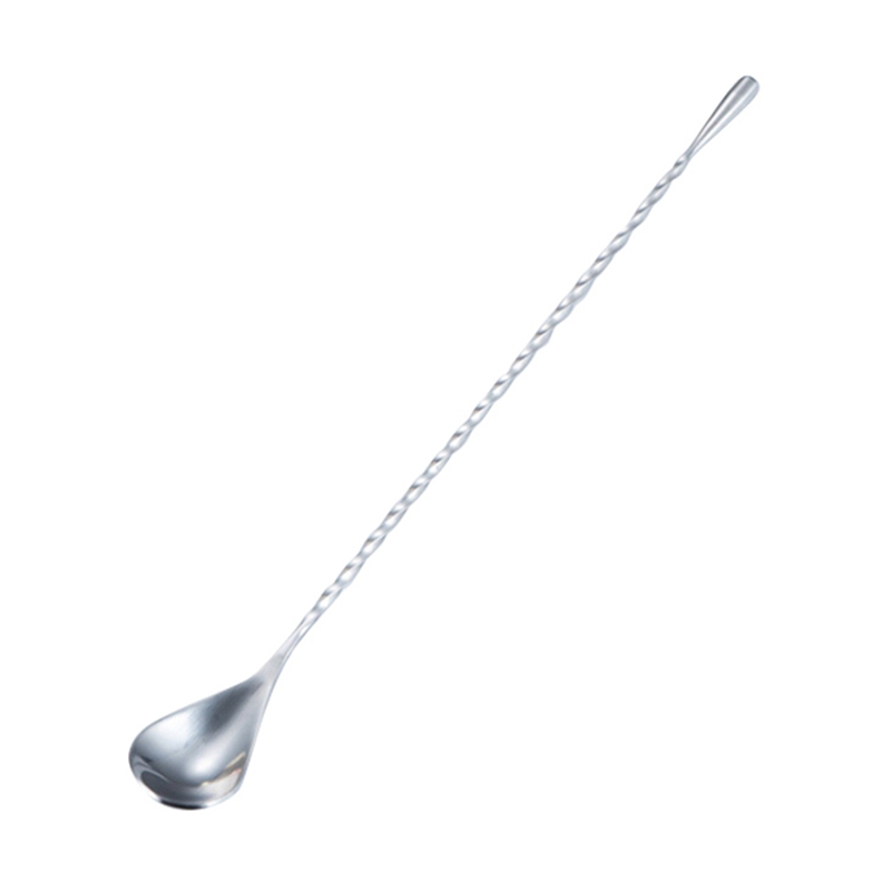 DIY Mixing Cocktail Spoon Stainless Steel Spiral Pattern Bar Coffee Stirring Spoon Stir Spoons Bar Tool Bartender Tools: S