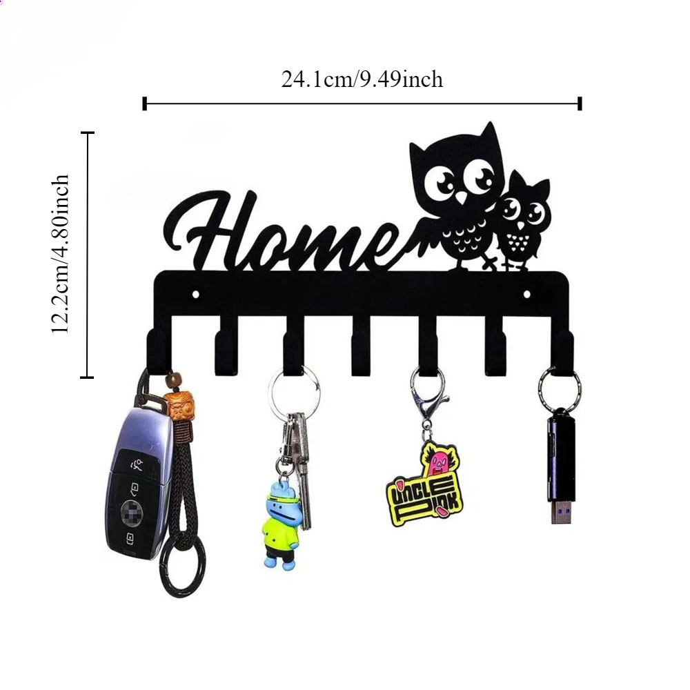 Key Holder for Wall Decorative, Key Rack for Wall, Metal Wall Decor for Office, Hallway, Entryway, Key Hooks Hanging Keys: Gold