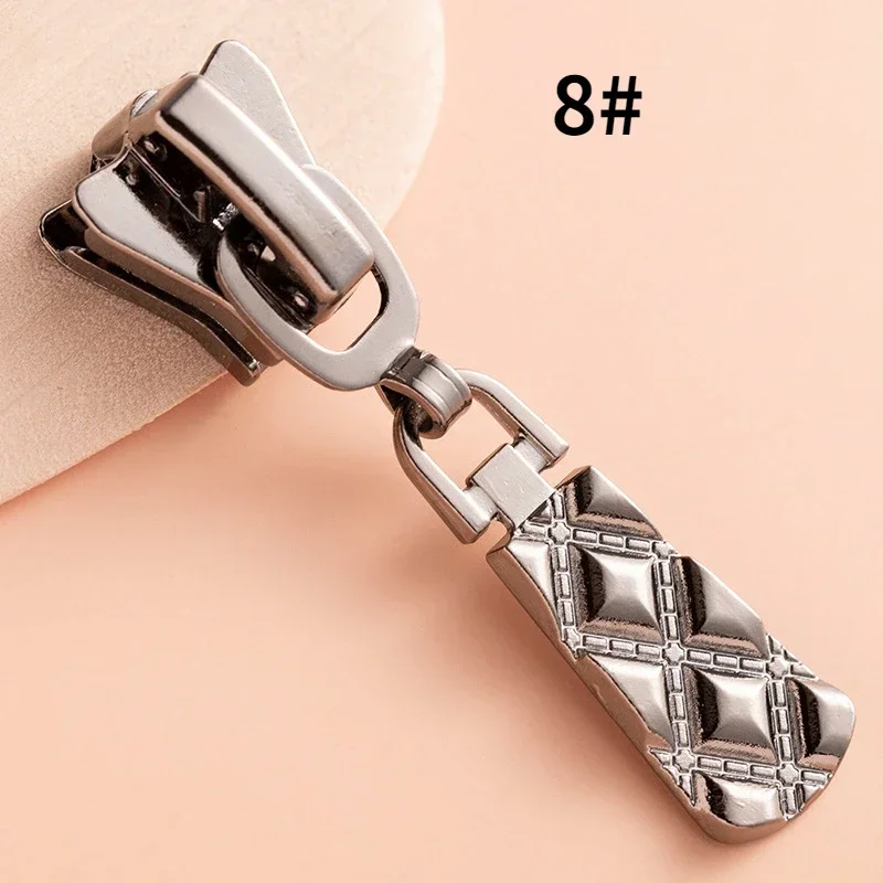 5 pezzi 3 # /5 # /8 # Cursori per cerniere in metallo per cerniere in resina/metallo/nylon Cursori per cerniere di ricambio per abbigliamento Forniture per cucito fai da te: Rame