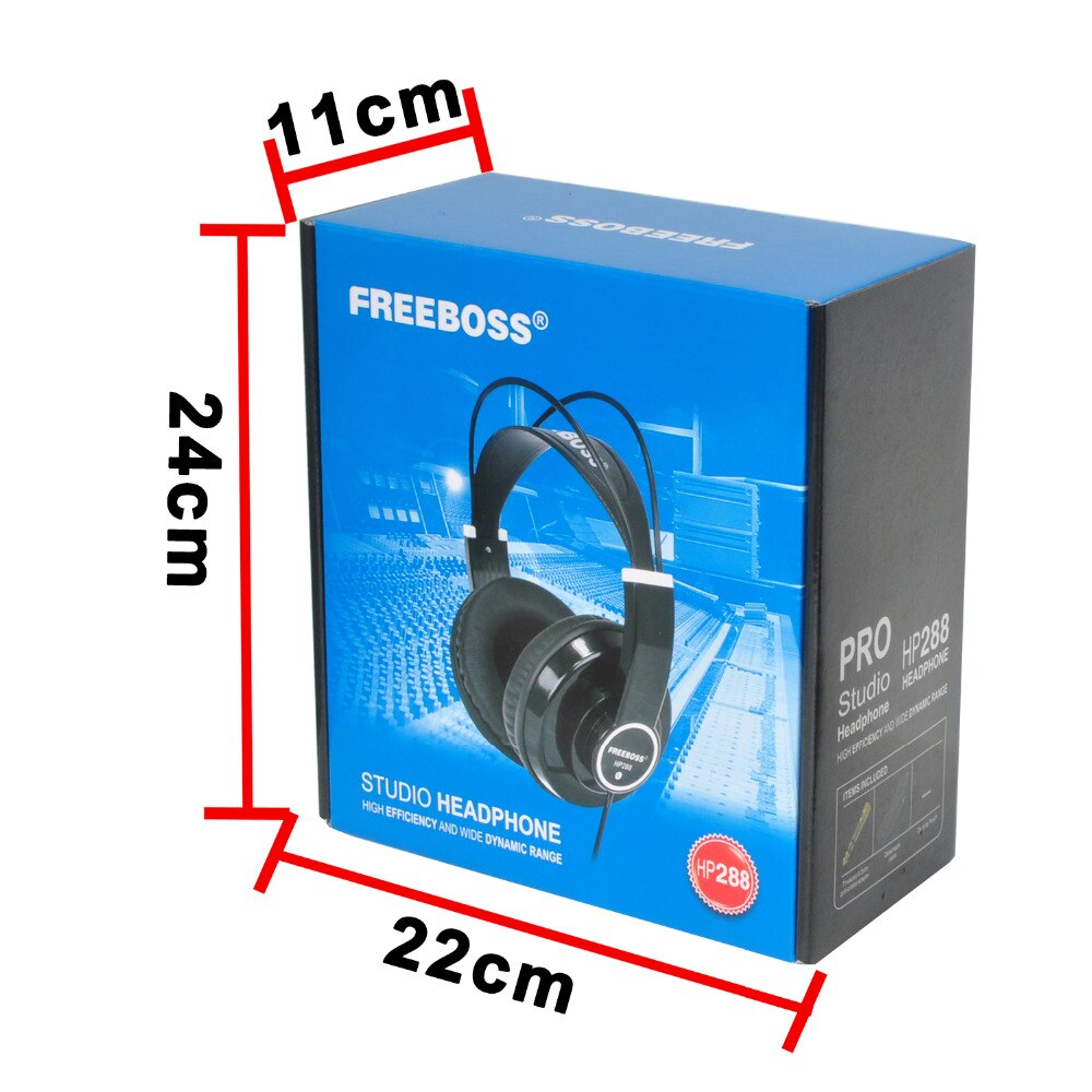 FREEBOSS HP288 Hifi-hoofdtelefoon Semi-Open Over-ear 3.5 6.3 plug Verstelbare en Licht Gewicht Hoofdband HiFi Headset hoofdtelefoon
