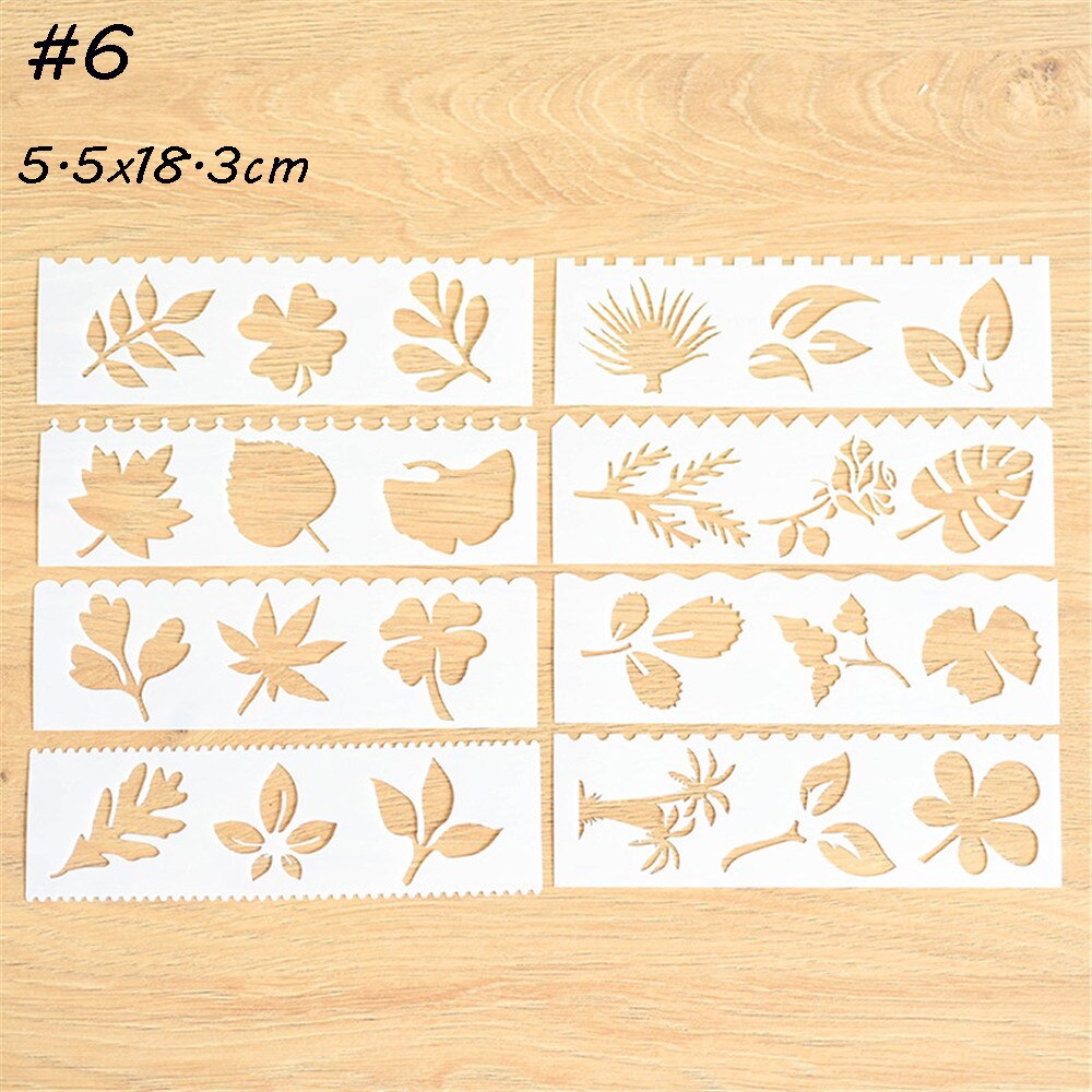 8pc 5,5x18,3 cm Wörter knapp Thema Schichtung Schablonen Wände Malerei Scrapbooking Stempel Album Dekor Präge Papier Karte vorlage