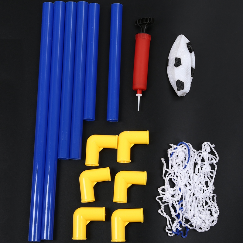 Filet de but de ballon de Football pliant d&#39;intérieur, ensemble de poteaux + pompe, Sport pour enfants, jeu de maison en plein air, jouet en plastique, d&#39;anniversaire pour enfants