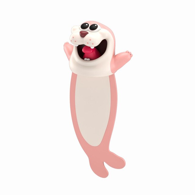 3D Cartoon Dieren Bladwijzer - Leuke Kat, Panda, Haai - Kawaii Pagina Marker voor Kinderen & School: 8