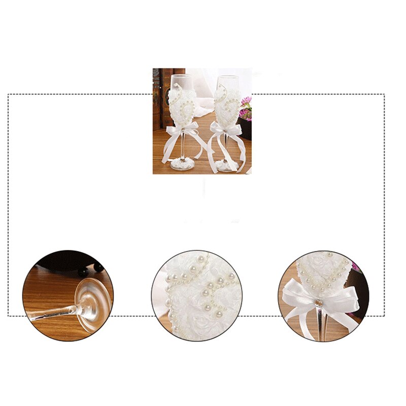 2 Stks/set Bruiloft Glas Mode Roosteren Bruiloft Glazen Crystal Champagne Fluiten Voor Bruid En Bruidegom Drinken Wijn Glas