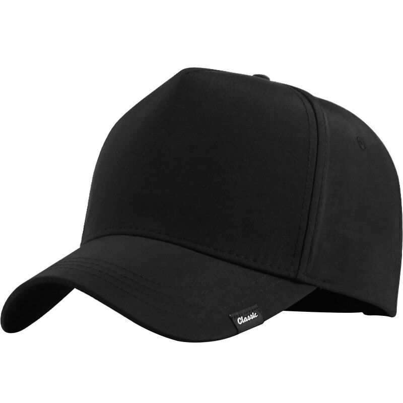 Gorra de béisbol de talla grande para hombre, gorro de béisbol con de hueso grande, secado rápido, 55-60cm, 61-68cm: Black / 61-68cm