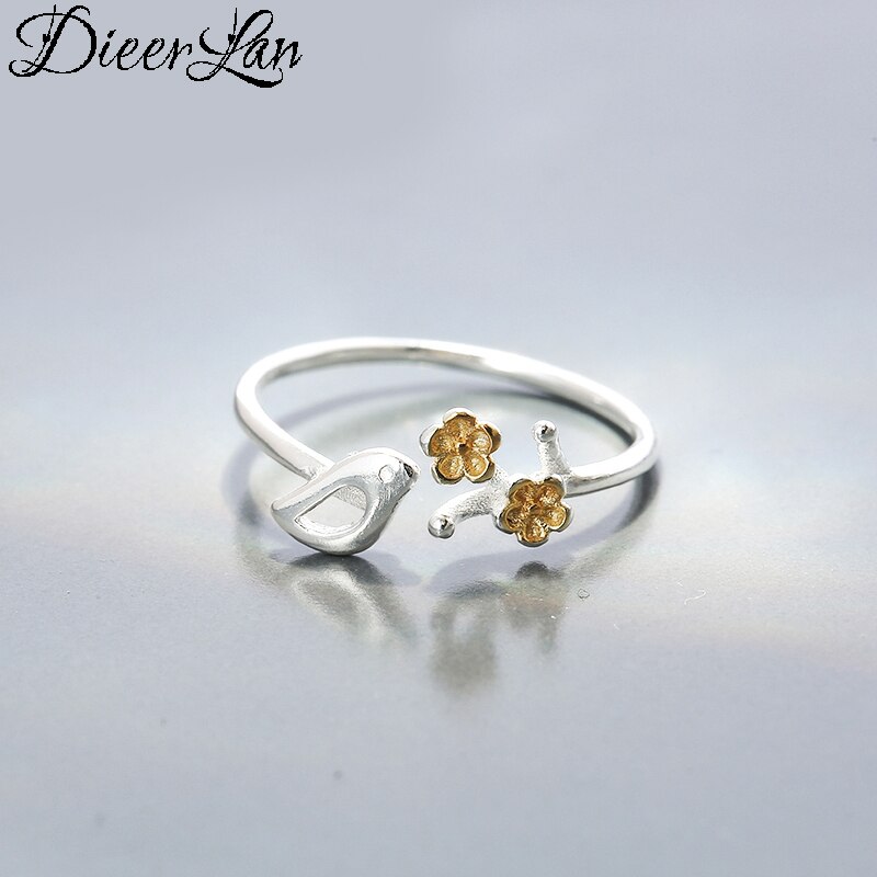 Summer Beach Vacation Vintage New Bird Flower Ring For Women Boho Knuckle Rings Boho nuovi gioielli affascinanti