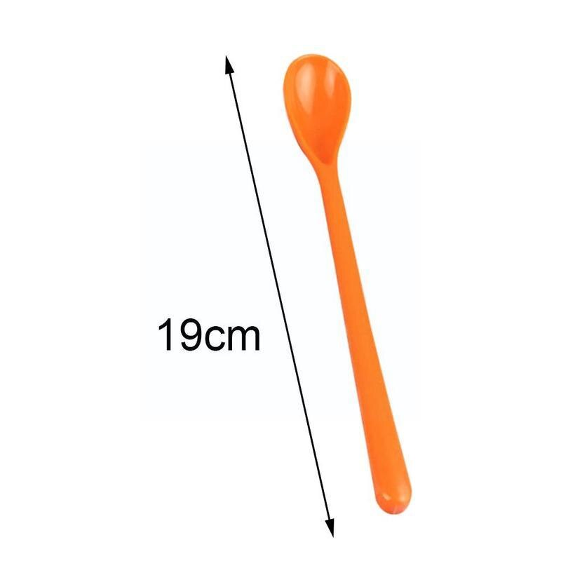 Long Handle Color Plastic Coffee Spoon Melamine Stirring Spoon Soup Melami Coffee Stirring Tableware Spoon Spoon Spoon Tea Y2f4