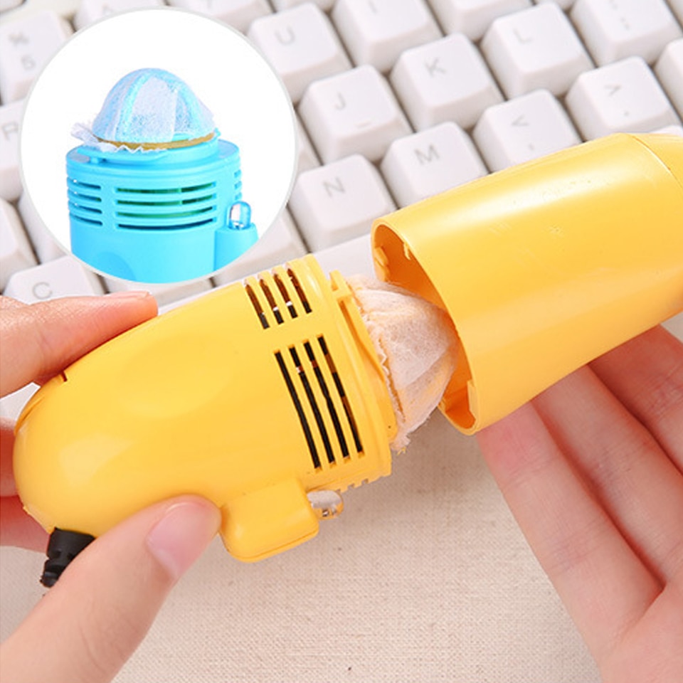 Mini USB Keyboard Cleaner Vacuum Office Computer PC Laptop Dust Clean Computer Keyboard Vacuum Cleaner Brush Dust Cleaning USB
