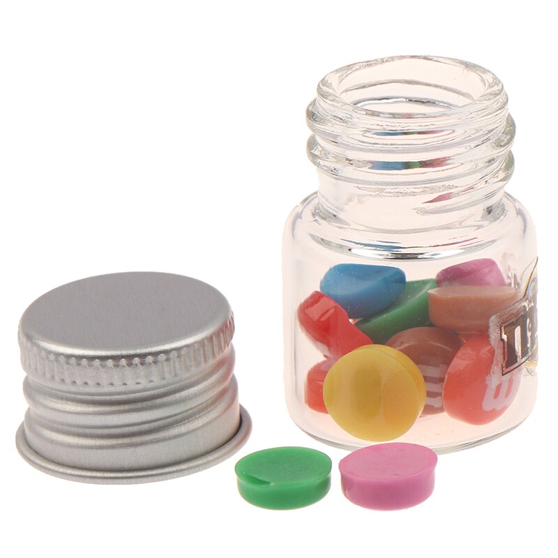 2 sztuk 1/12 domek dla lalek miniaturowe akcesoria żywica fasoli słoik symulacja butelka zabawkowe meble