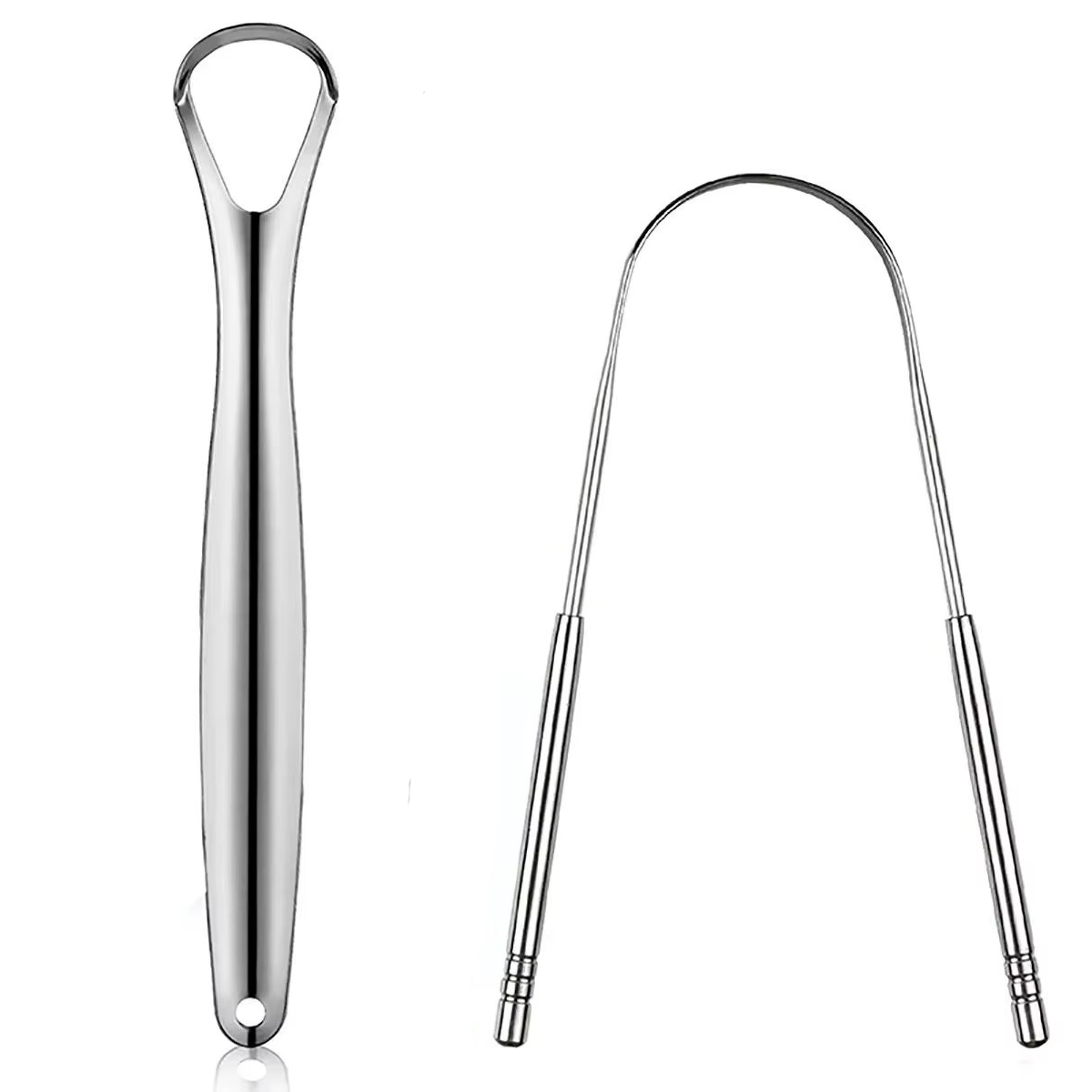 Premium 1pcs/3pcs Metal Tongue Scraper Cleaner for Adults & Kids, Portable Stainless Steel Tongue Scrapers Brushes for Removing: Gold