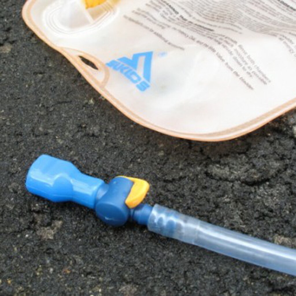 4x universel erstatningsvandblærepose hydreringspakke lige/retvinklet rørventilmundstykke - udendørs backpacking vandpose