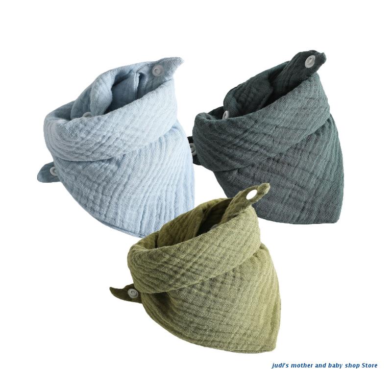 67JC 3 Pcs Babyvoeding Kwijlen Slabbetjes Speeksel Handdoek Driehoek Sjaals Bandana Zachte Katoenen Slabbetjes Verstelbare Drukknoop Burp Doek voor: 6