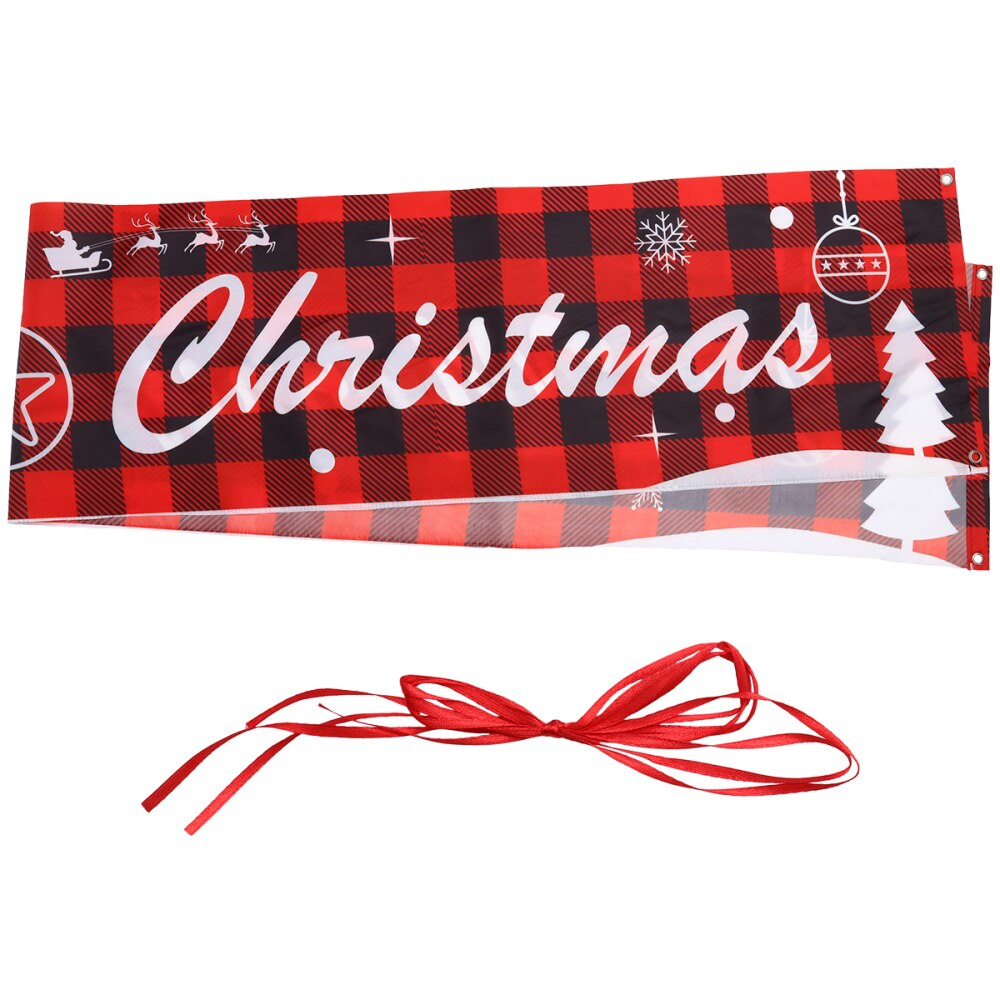 Christmas Banner Scene Layout Banner Funny Decorative Flag for Shop Festival (Christmas Style 01)