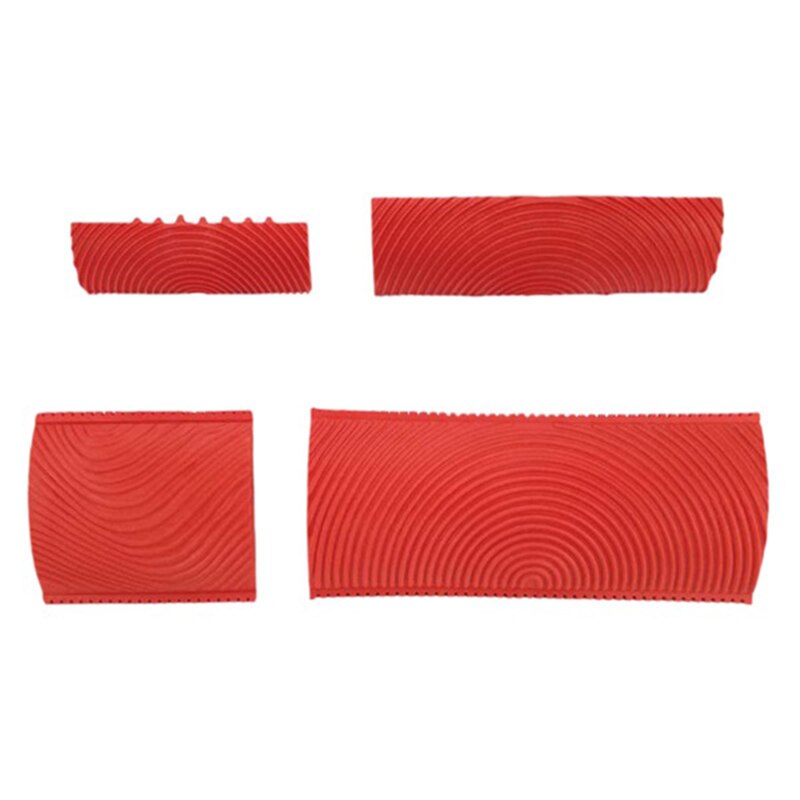 HLZS-6Pcs Wall Texture Art Painting Tool Set Wood Graining Painting Tool Art Wallpaper Imitation Wood Grain Tool