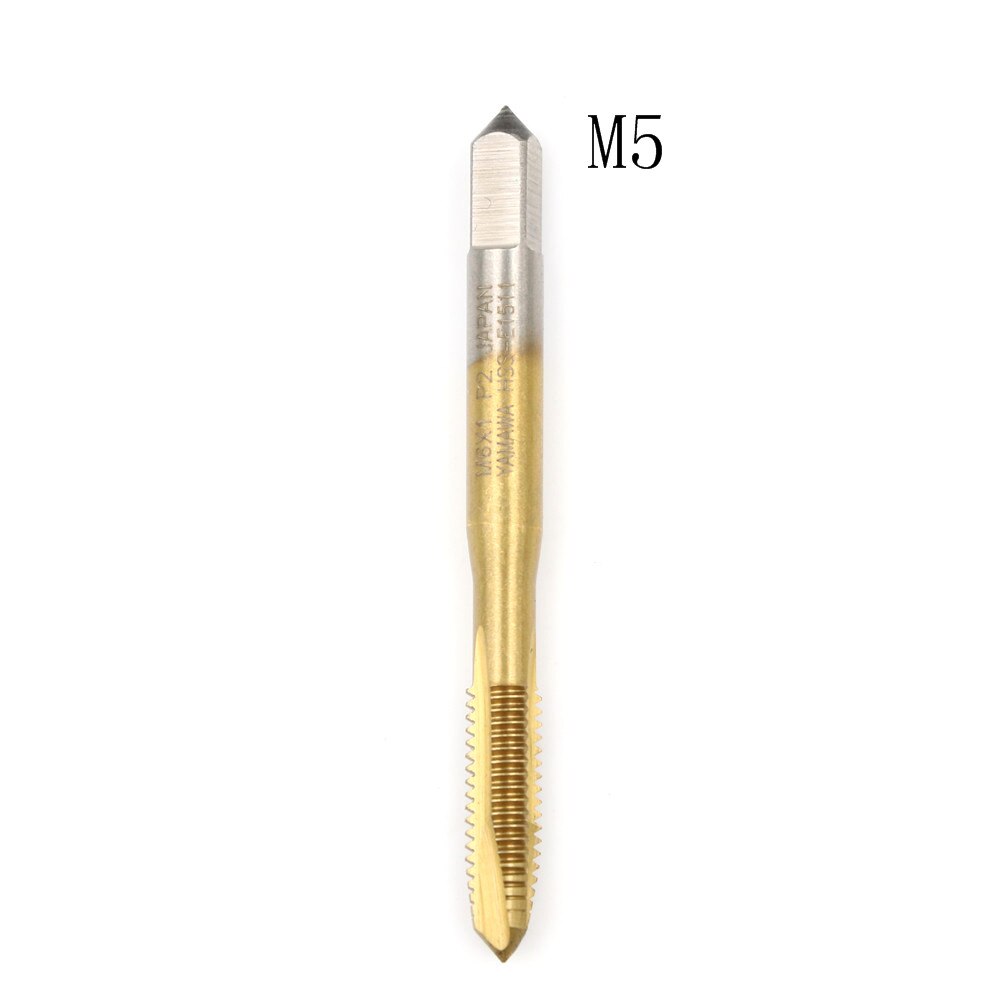 HSS Titanium Machine Right Hand Tap Drill Spiral Point Thread Plug Handle Taps M2/M2.5/M3/M3.5/M4/M5/M6/M8: 6