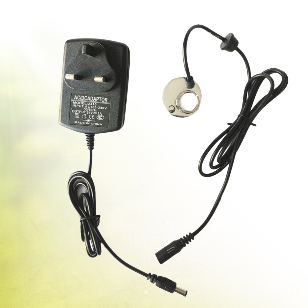 Ultraschall Vernebler Wasser Brunnen Teich Zerstäuber Nebel Hersteller für Aquarium Bonsai Handwerk Kaffee Tisch Aquarium mit UNS Stecker (bla: Schwarz UK Stecker
