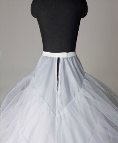 Hvid bryllup bøjle tog underkjole bryllup slip pro... – Grandado