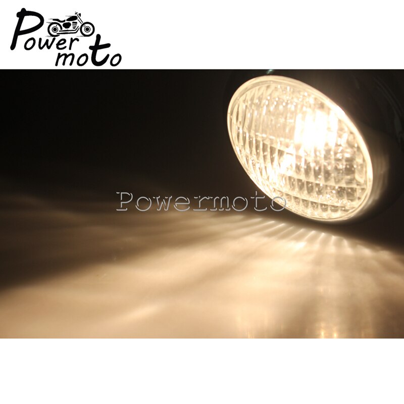 Motorfiets chromen aluminium koplamp 4.5 "  h4 hoog dimlicht koplamp voor tri  xs650 bobber chopper cafe racer