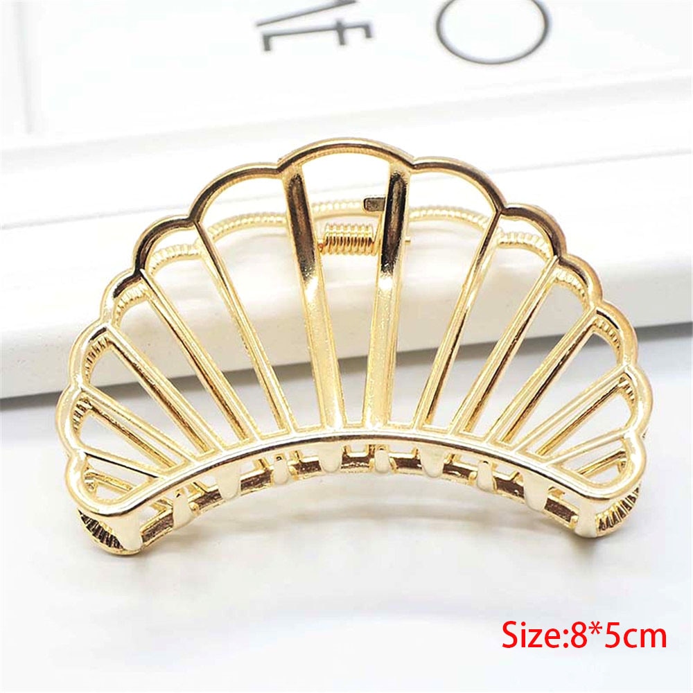 11Styles géométrique cheveux griffe pour femmes filles pinces cheveux crabe métal or pince à cheveux griffe accessoires épingles à cheveux ornement: 2