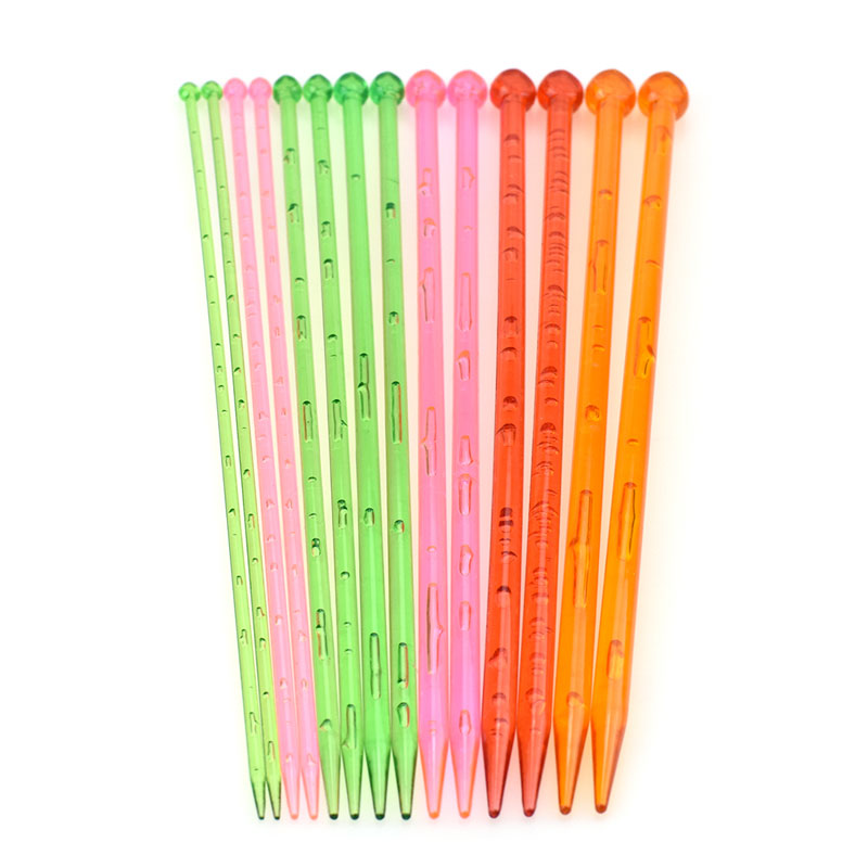 14 stks/set Breinaalden Set Crystal Veelkleurige Breien Naald Tool Voor Breien En Haken DIY Weave Naaien Accessoires
