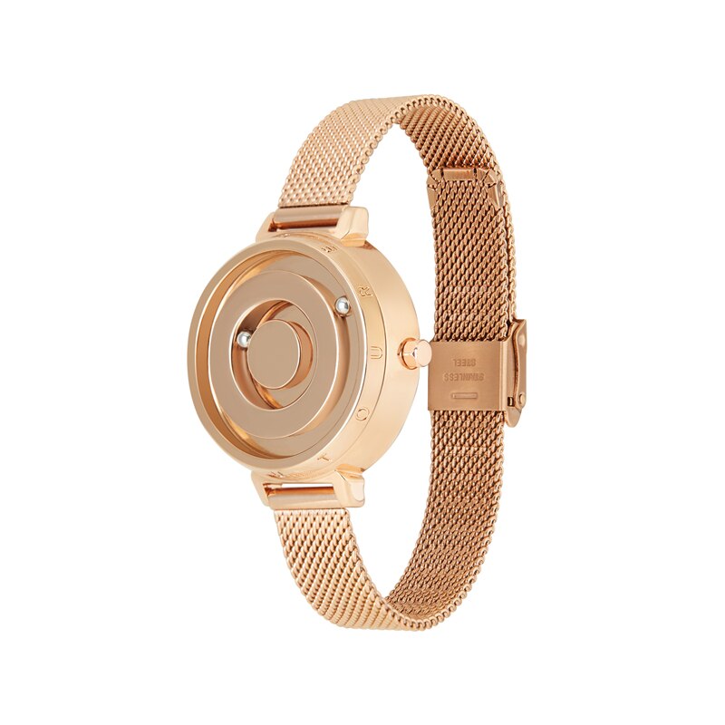 Magnetische Gouden Horloge Eutour Luxe Dames Horloge Quartz Vrouw Horloge Rvs Polshorloge Mode Vrouwelijke Klok